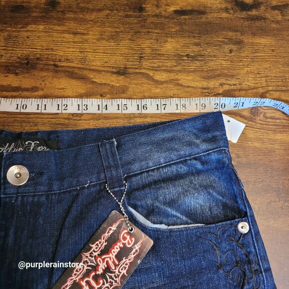 Vtg Brooklyn Express Baggy Shorts Tag 42 Measures 40 Embroidered Streetwear NWT - Picture 7 of 12